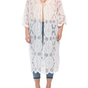 NWT - ADIVA Plus Lace Duster - Size 1X